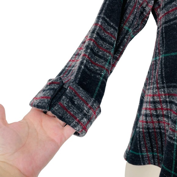 Parsley & Sage Black Gray Tartan Plaid Single Button Blazer Jacket Women's S - Picture 2 of 7